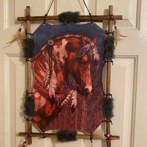 Wall decor - horse canvas material pic - new